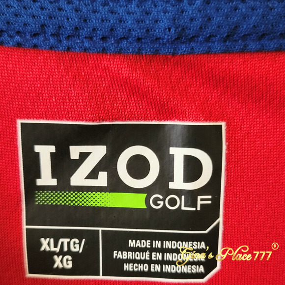NWT IZOD Men's Performance Polo Short Sleeve Golf Shirt Haute Red Sz L - Picture 7 of 15